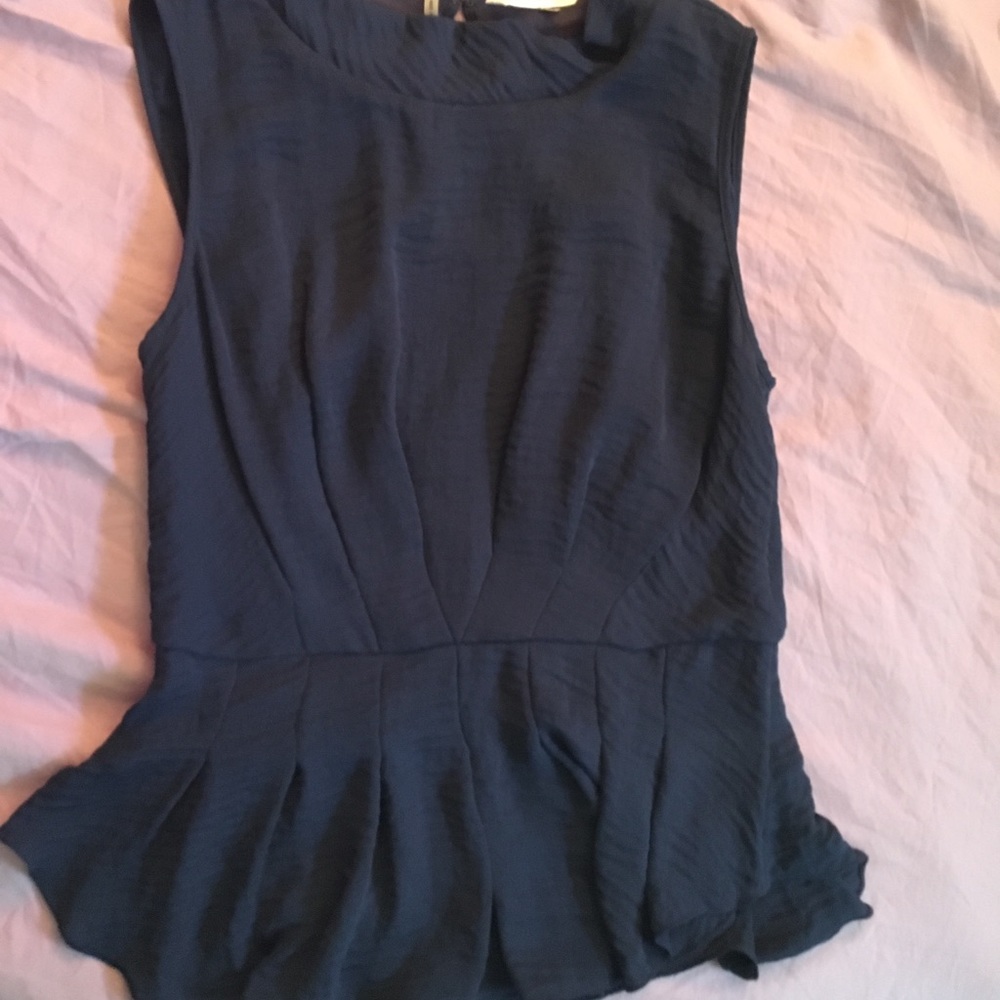 EUC midnight blue Rebecca Taylor shell, size 12
